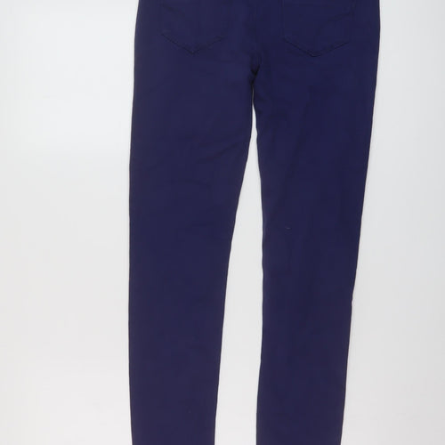 Denim & Co. Womens Blue Cotton Skinny Jeans Size 6 L30 in Regular Button