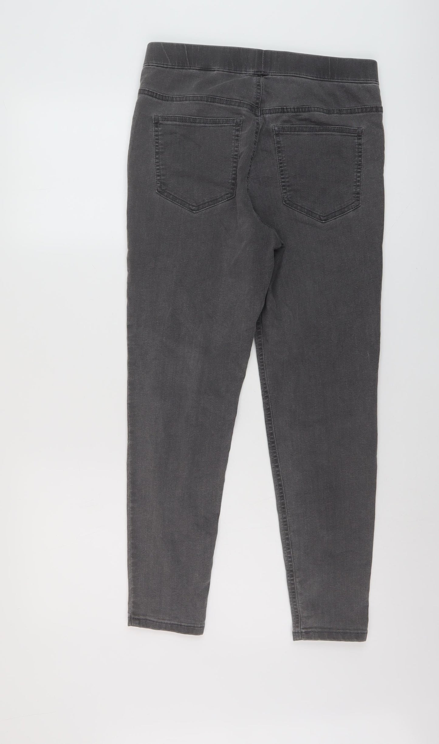 Marks and Spencer Womens Grey Cotton Jegging Jeans Size 12 L25 in Regular
