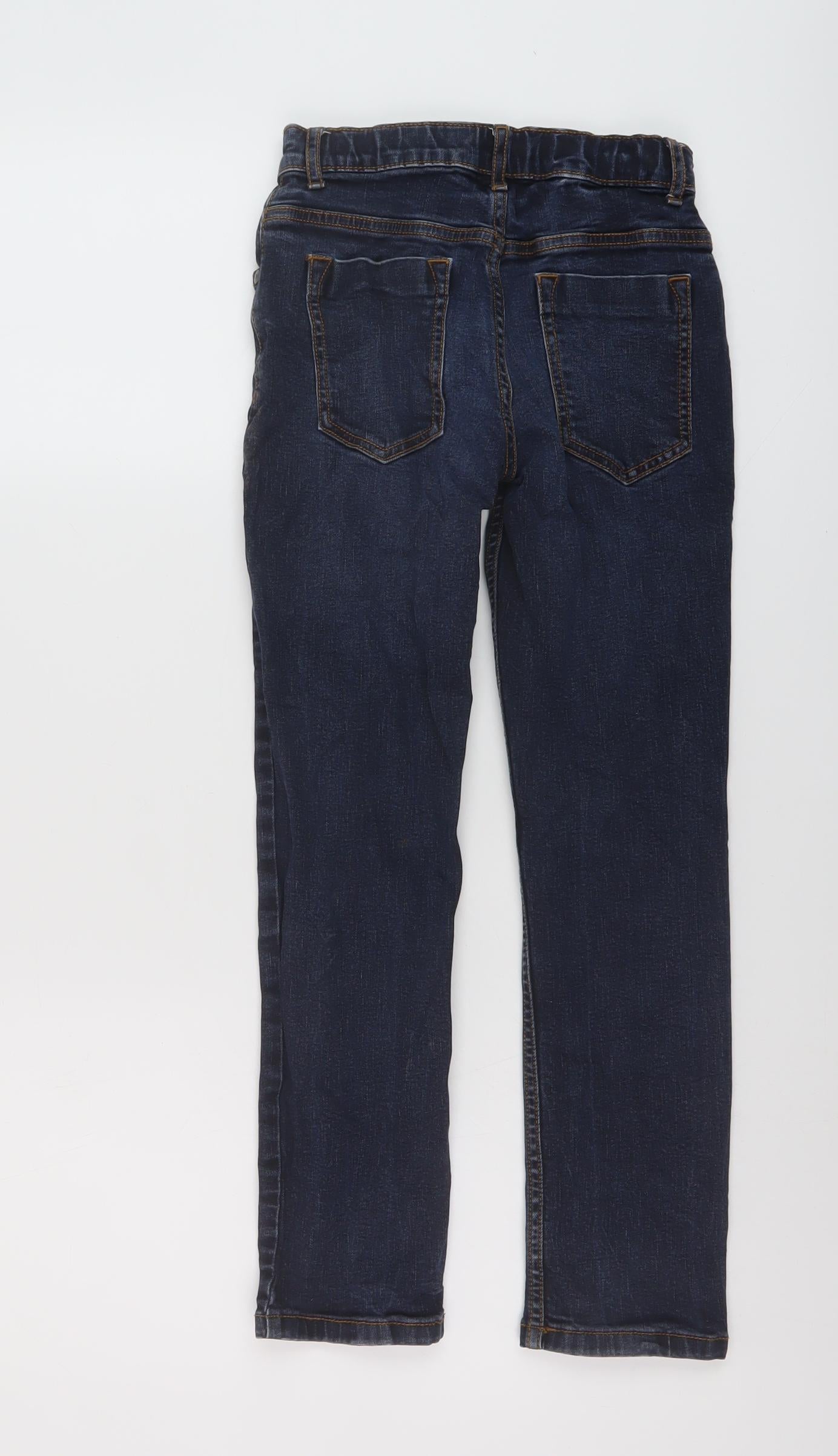 TU Boys Blue Cotton Straight Jeans Size 9 Months Regular Button