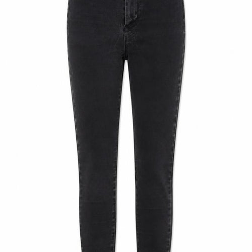 Denim & Co. Womens Grey Cotton Skinny Jeans Size 8 L26 in Regular Button