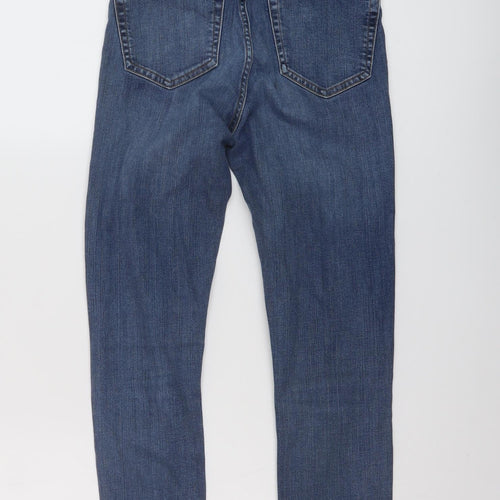 Topshop Womens Blue Cotton Skinny Jeans Size 26 in L25 in Regular Button