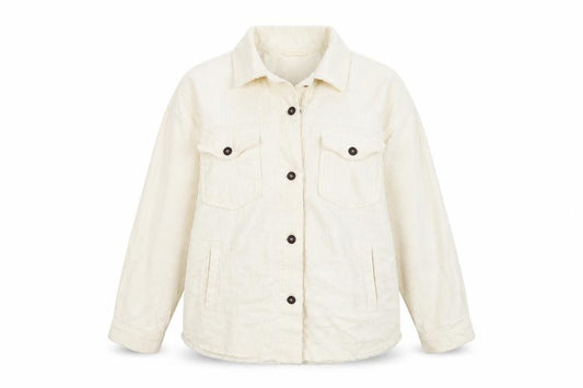 Front view of Zara women’s ivory jacket, size S, button