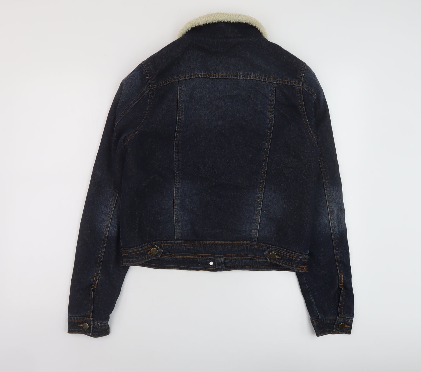BBJ Womens Blue Jacket Size M Button
