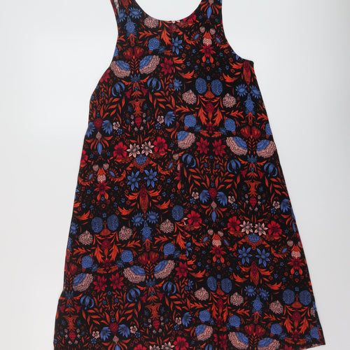 H&M Womens Multicoloured Geometric Viscose A-Line Size XS Round Neck Pullover