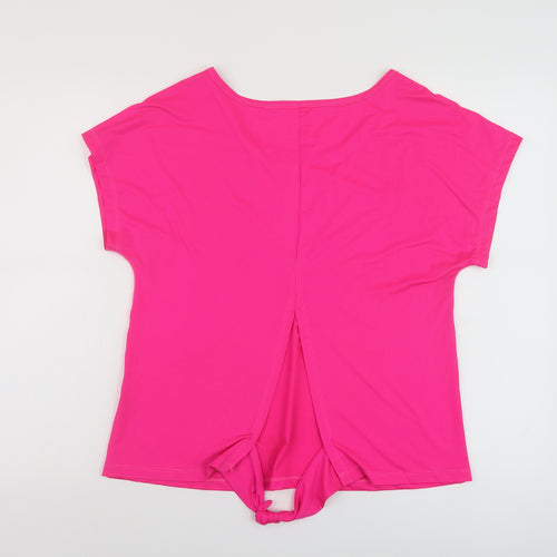 Red Herring Womens Pink Polyester Basic T-Shirt Size M Round Neck Pullover