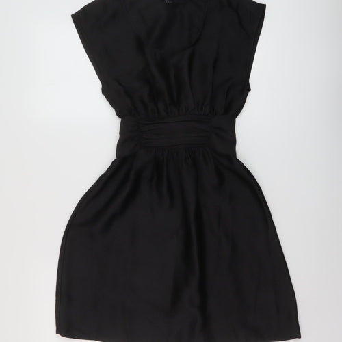 H&M Womens Black Polyester A-Line Size 8 Round Neck Pullover