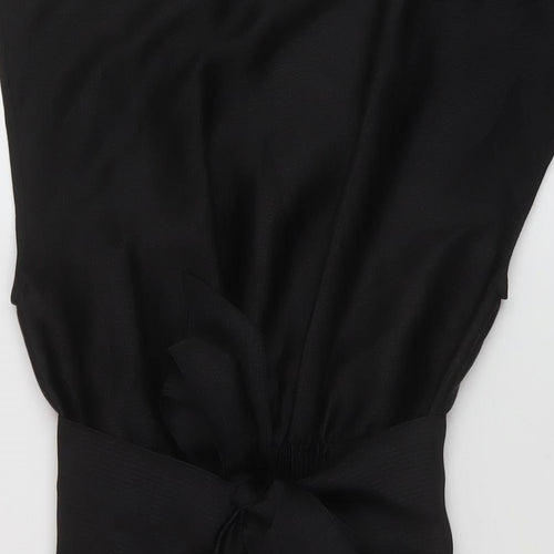 H&M Womens Black Polyester A-Line Size 8 Round Neck Pullover