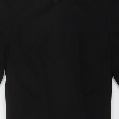 NEXT Womens Black Polyester Sheath Size 10 Round Neck Zip