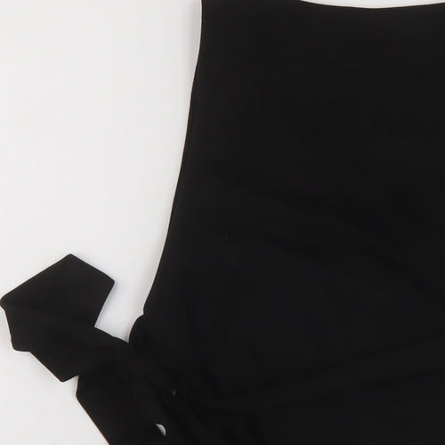 Zra Womens Black Polyester Basic Tank Size S Round Neck