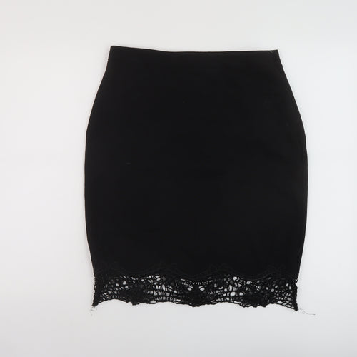 Kaleidoscope Womens Black Polyester Straight & Pencil Skirt Size 12 Zip