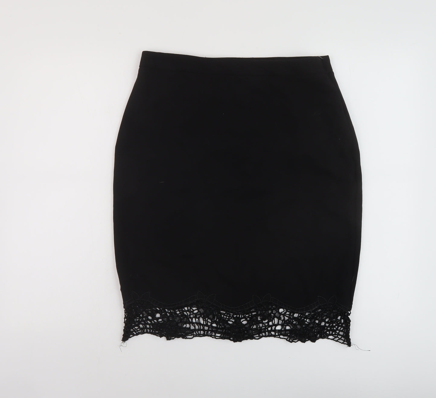 Kaleidoscope Womens Black Polyester Straight & Pencil Skirt Size 12 Zip