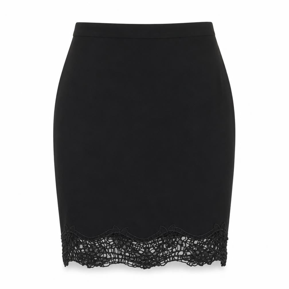 Kaleidoscope Womens Black Polyester Straight & Pencil Skirt Size 12 Zip