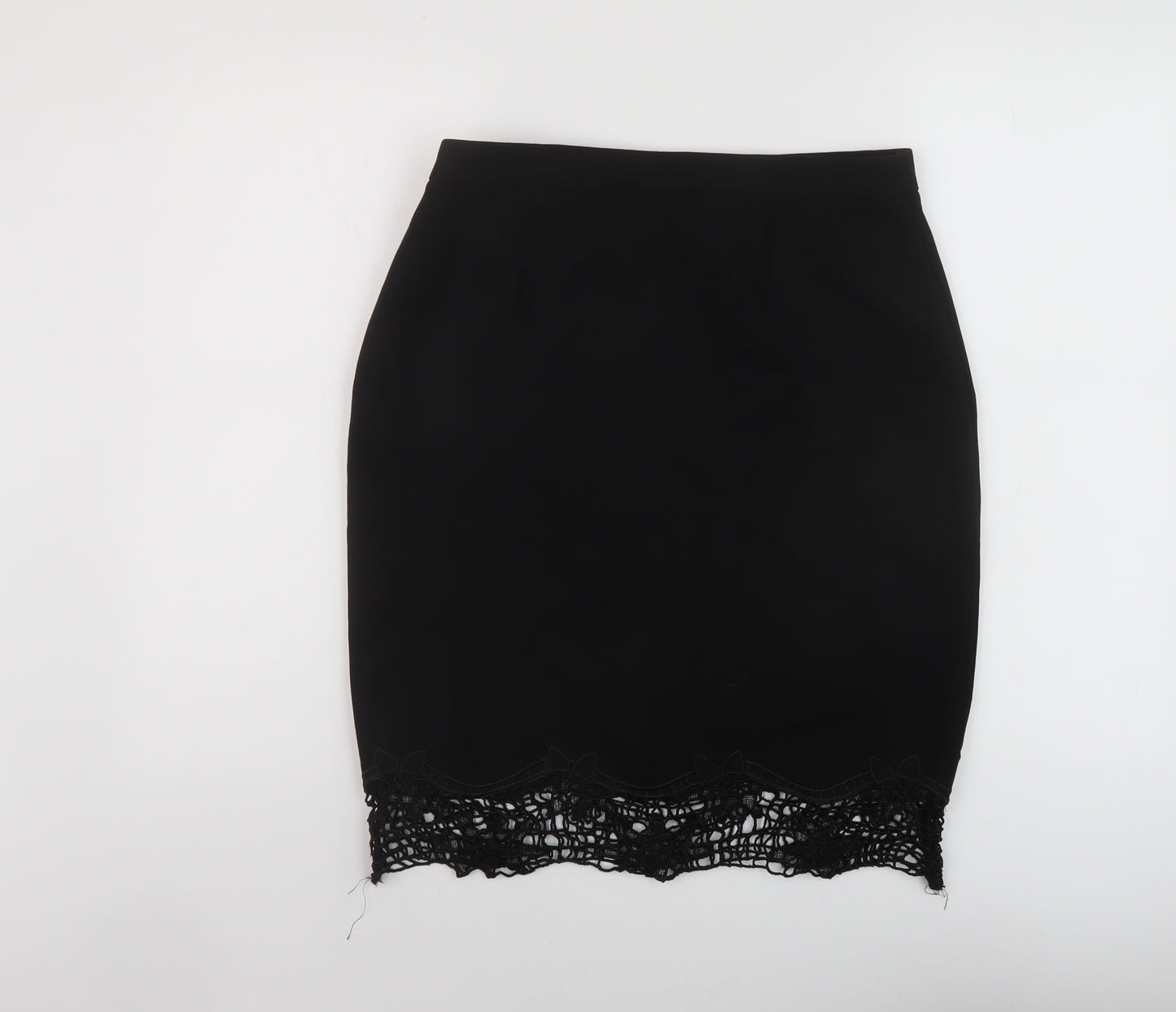 Kaleidoscope Womens Black Polyester Straight & Pencil Skirt Size 12 Zip