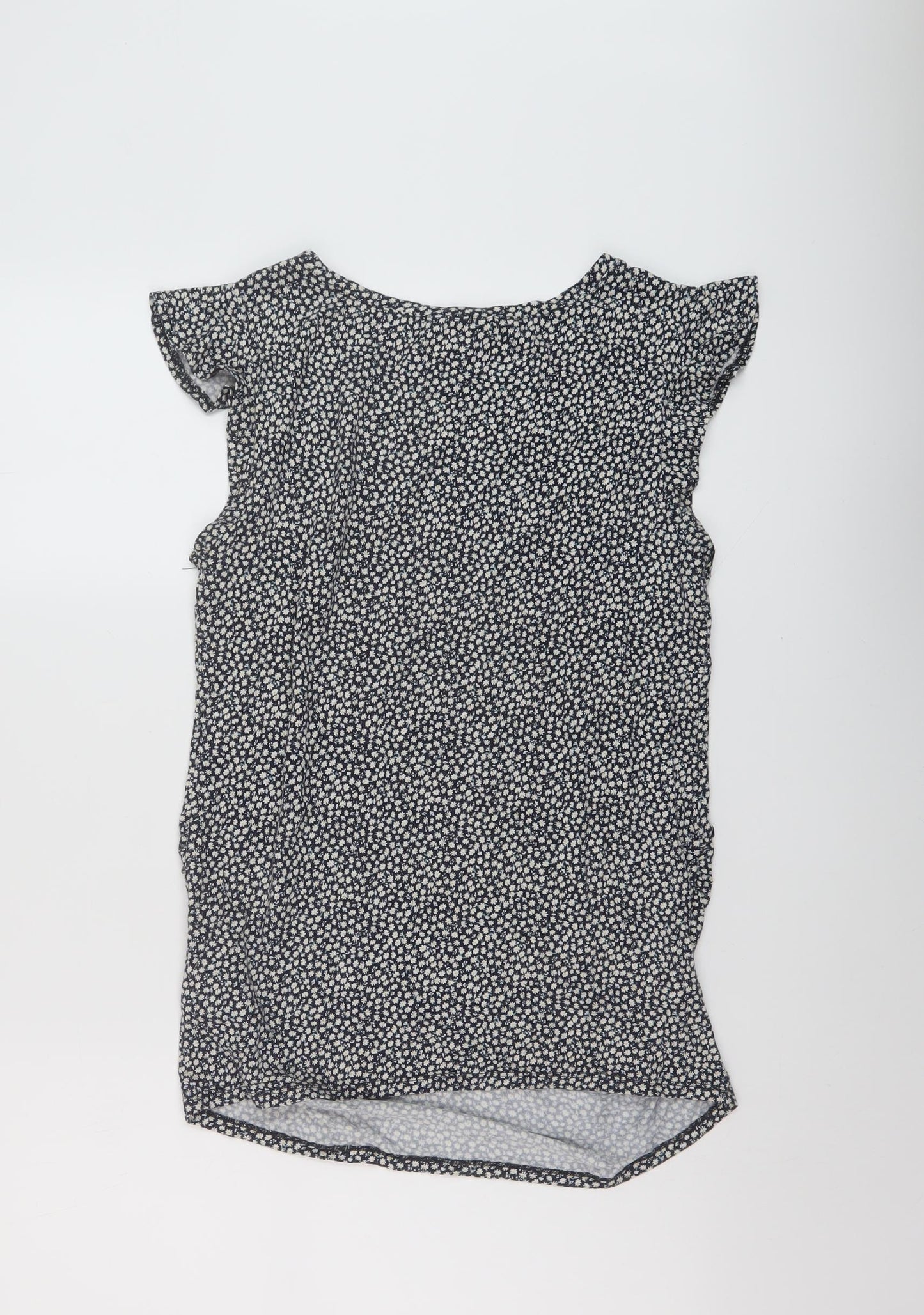 H&M Womens Multicoloured Floral Viscose Basic Blouse Size M Round Neck