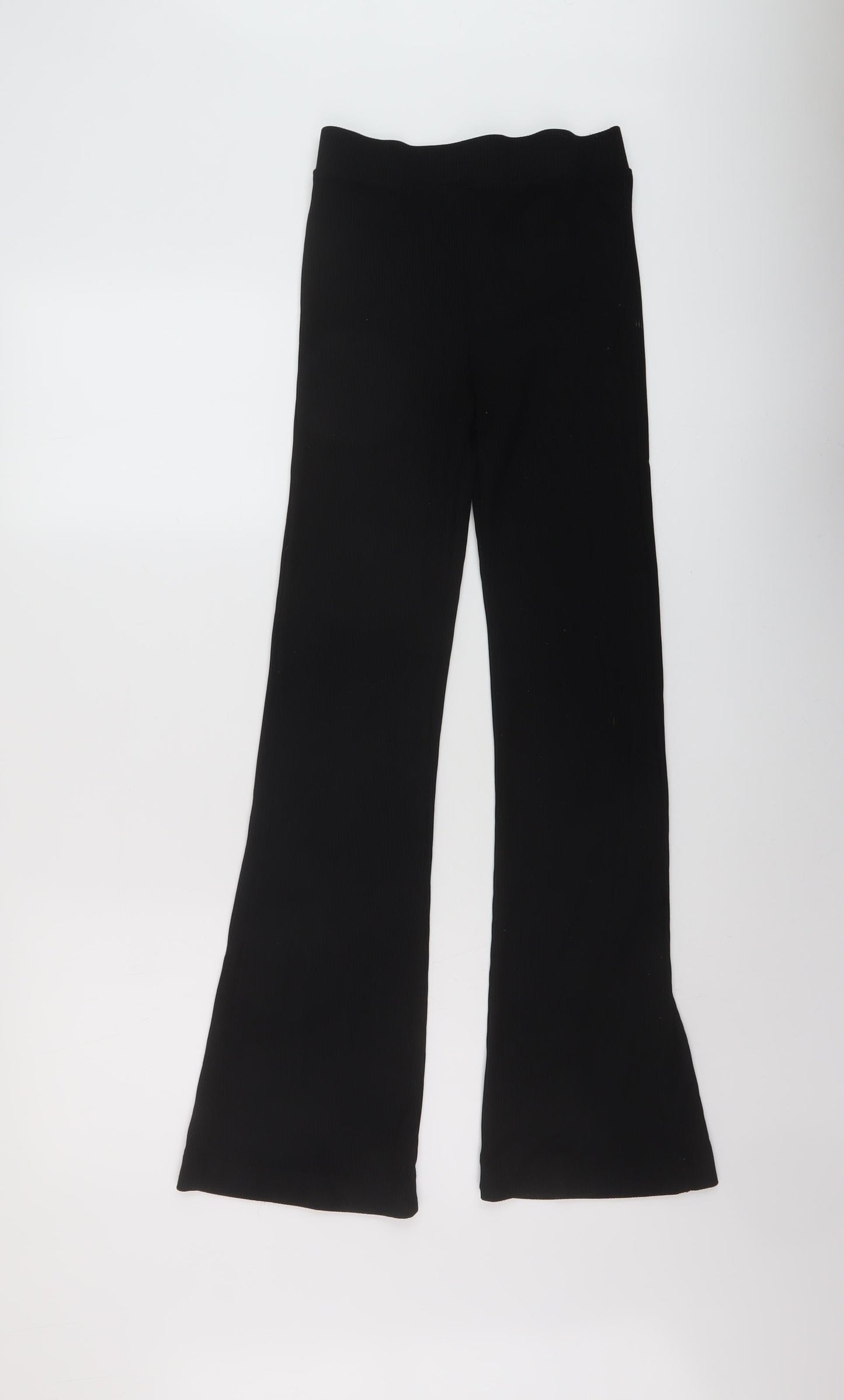 J&M Womens Black Polyester Trousers Size S L30 in Regular