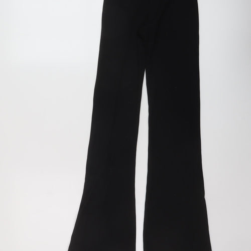 J&M Womens Black Polyester Trousers Size S L30 in Regular