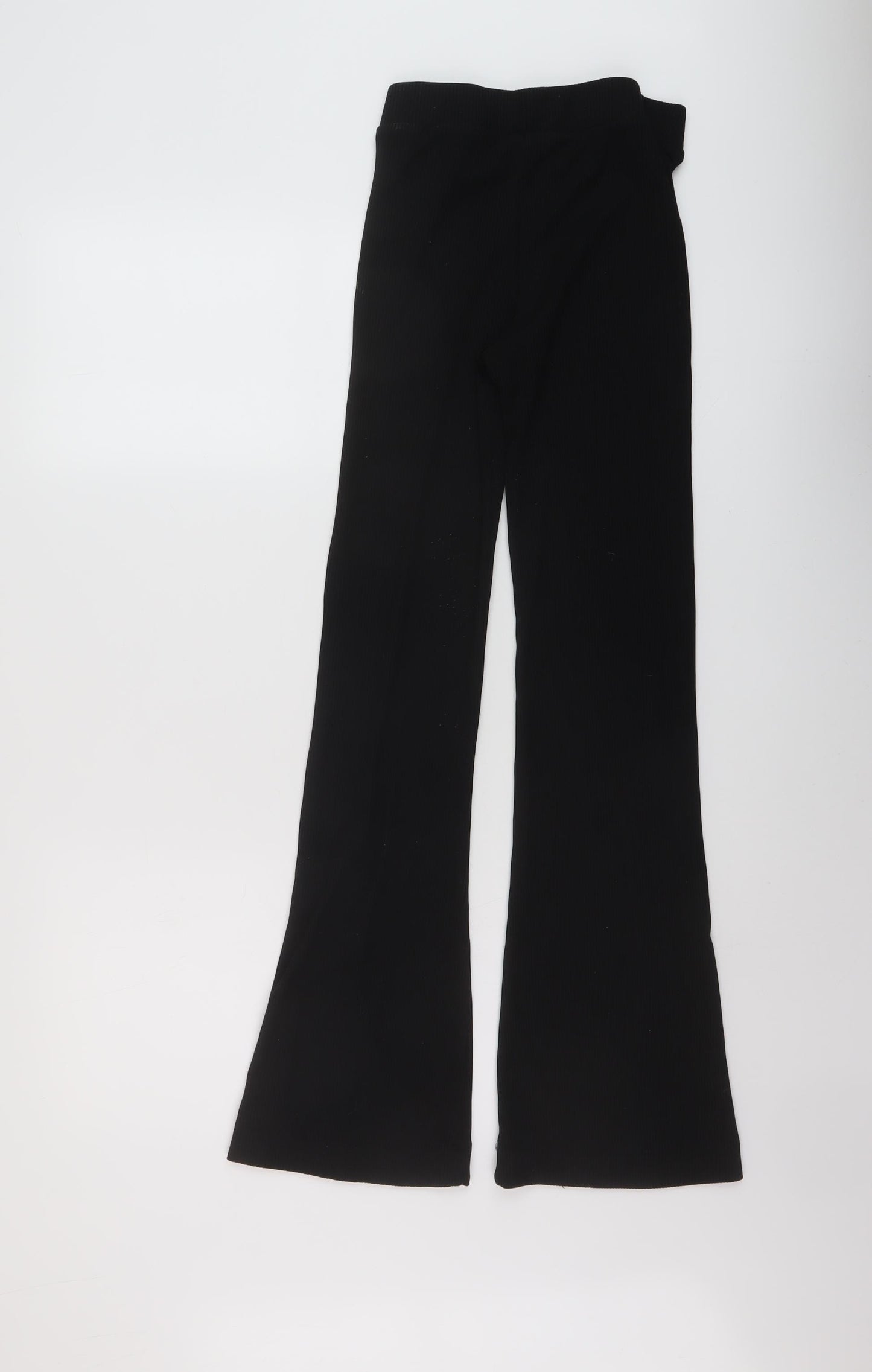 J&M Womens Black Polyester Trousers Size S L30 in Regular