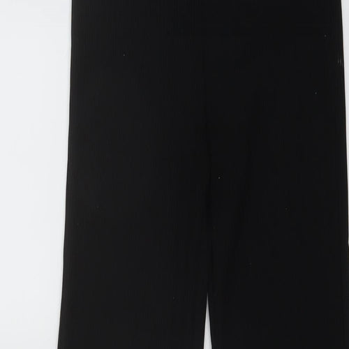 J&M Womens Black Polyester Trousers Size S L30 in Regular