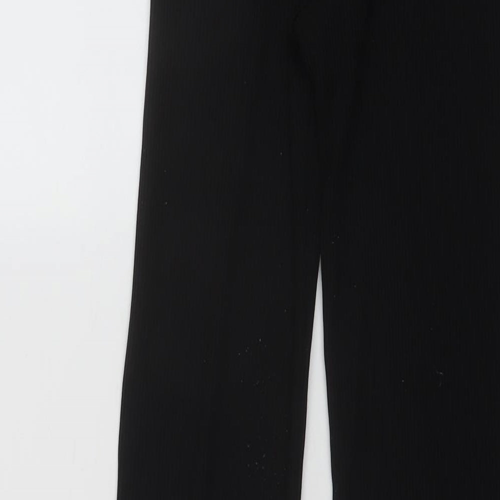 J&M Womens Black Polyester Trousers Size S L30 in Regular