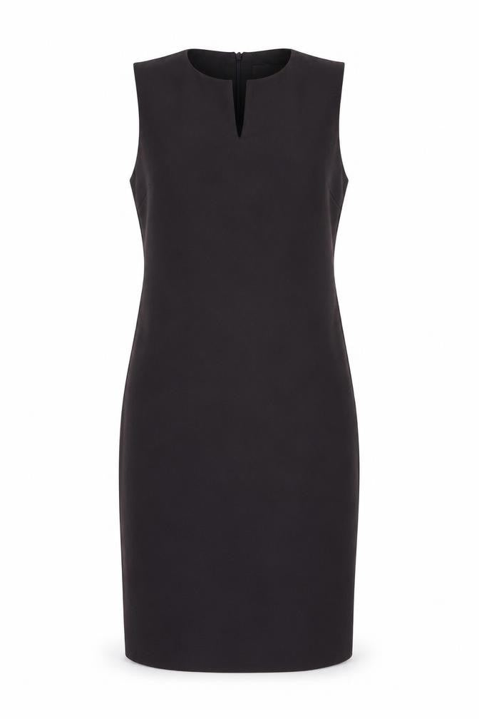 Front view of Wallis women’s purple polyester sheath, size UK 10, v-neck zip