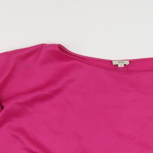 River Island Womens Pink Polyester Basic Blouse Size M Round Neck