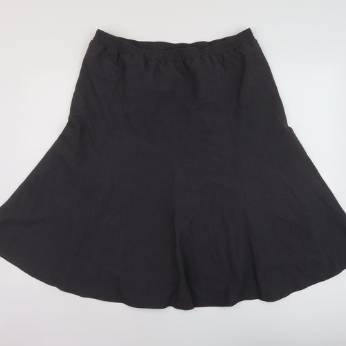 B. Women Womens Grey Polyester A-Line Skirt Size 20