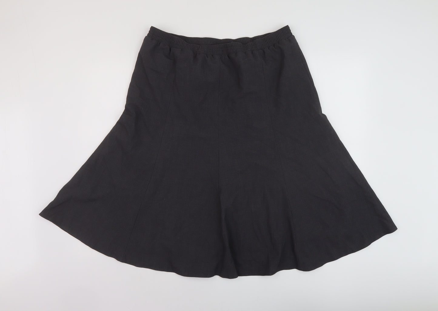 B. Women Womens Grey Polyester A-Line Skirt Size 20