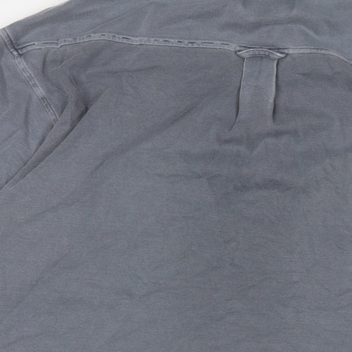 Moose Creek Mens Blue Cotton Button-Up Size M Collared Button