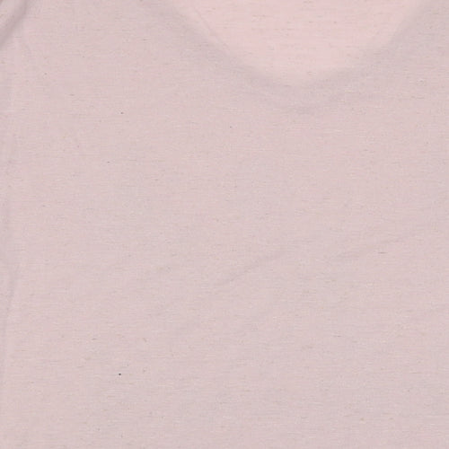 NEXT Womens Pink Polyester Basic T-Shirt Size 20 V-Neck