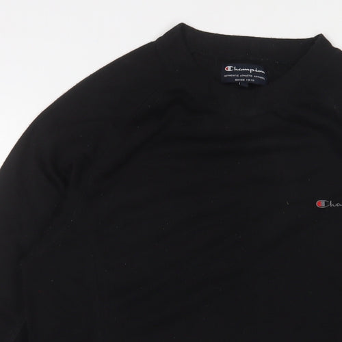 Champion Mens Black Polyester Basic Casual Size M Crew Neck Pullover - Thermal