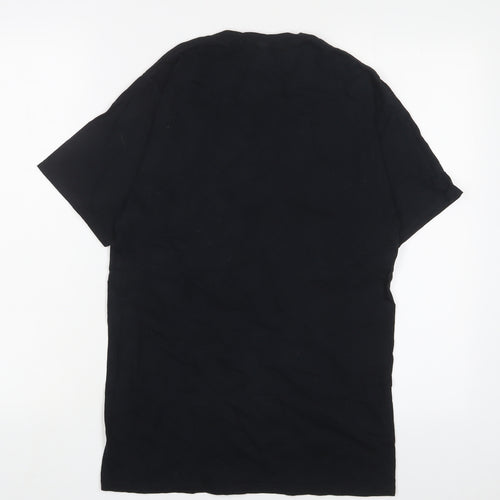WWE Womens Black Cotton Basic T-Shirt Size S Crew Neck - Sasha Banks