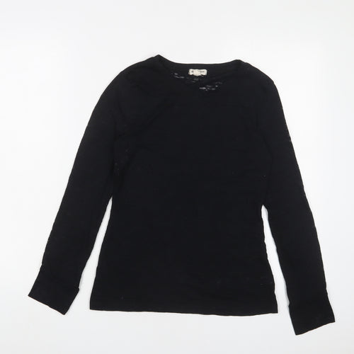 Zenana Outfitters Womens Black Polyester Basic T-Shirt Size M Crew Neck