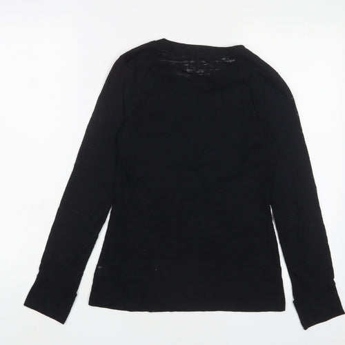 Zenana Outfitters Womens Black Polyester Basic T-Shirt Size M Crew Neck
