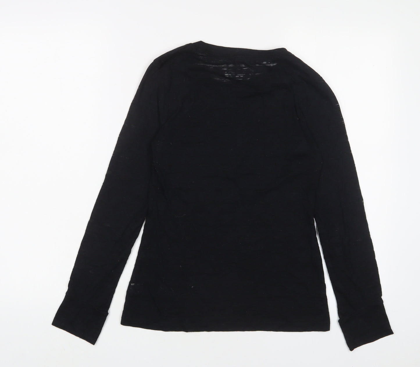 Zenana Outfitters Womens Black Polyester Basic T-Shirt Size M Crew Neck