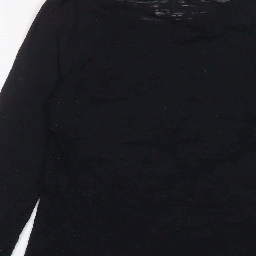 Zenana Outfitters Womens Black Polyester Basic T-Shirt Size M Crew Neck