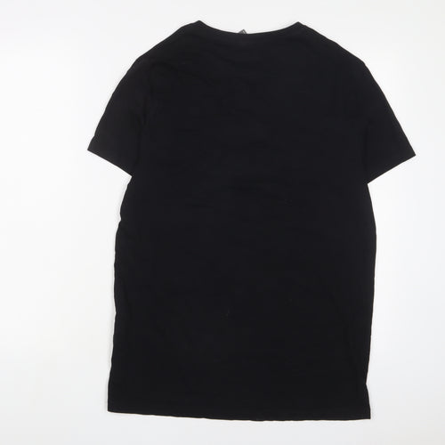 ASOS Mens Black Cotton T-Shirt Size M Crew Neck