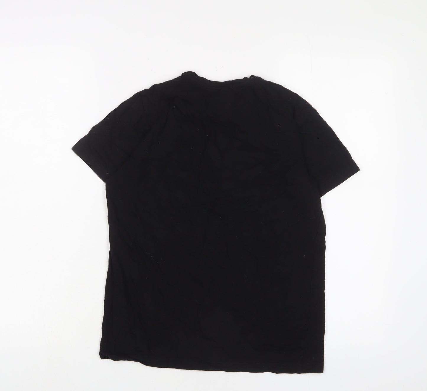 Marvel Girls Black Cotton Basic T-Shirt Size 12 Years Crew Neck Pullover