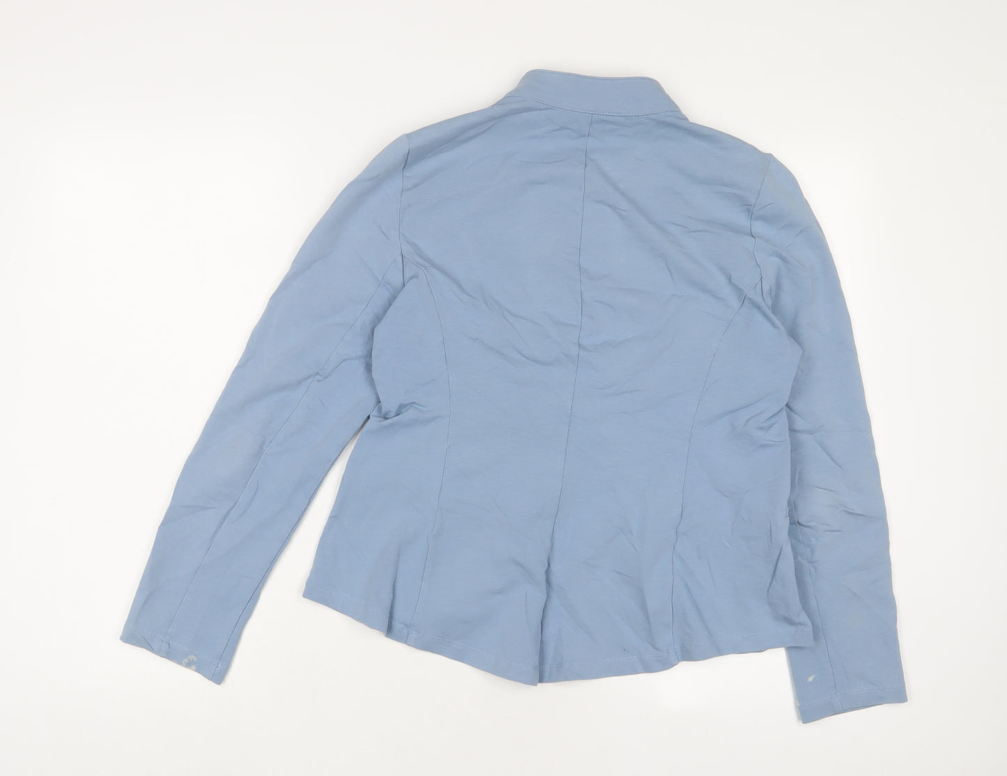 Tesini Womens Blue Jacket Size 16 Hook & Eye