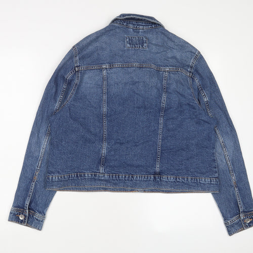 Marks and Spencer Womens Blue Jacket Size 18 Button
