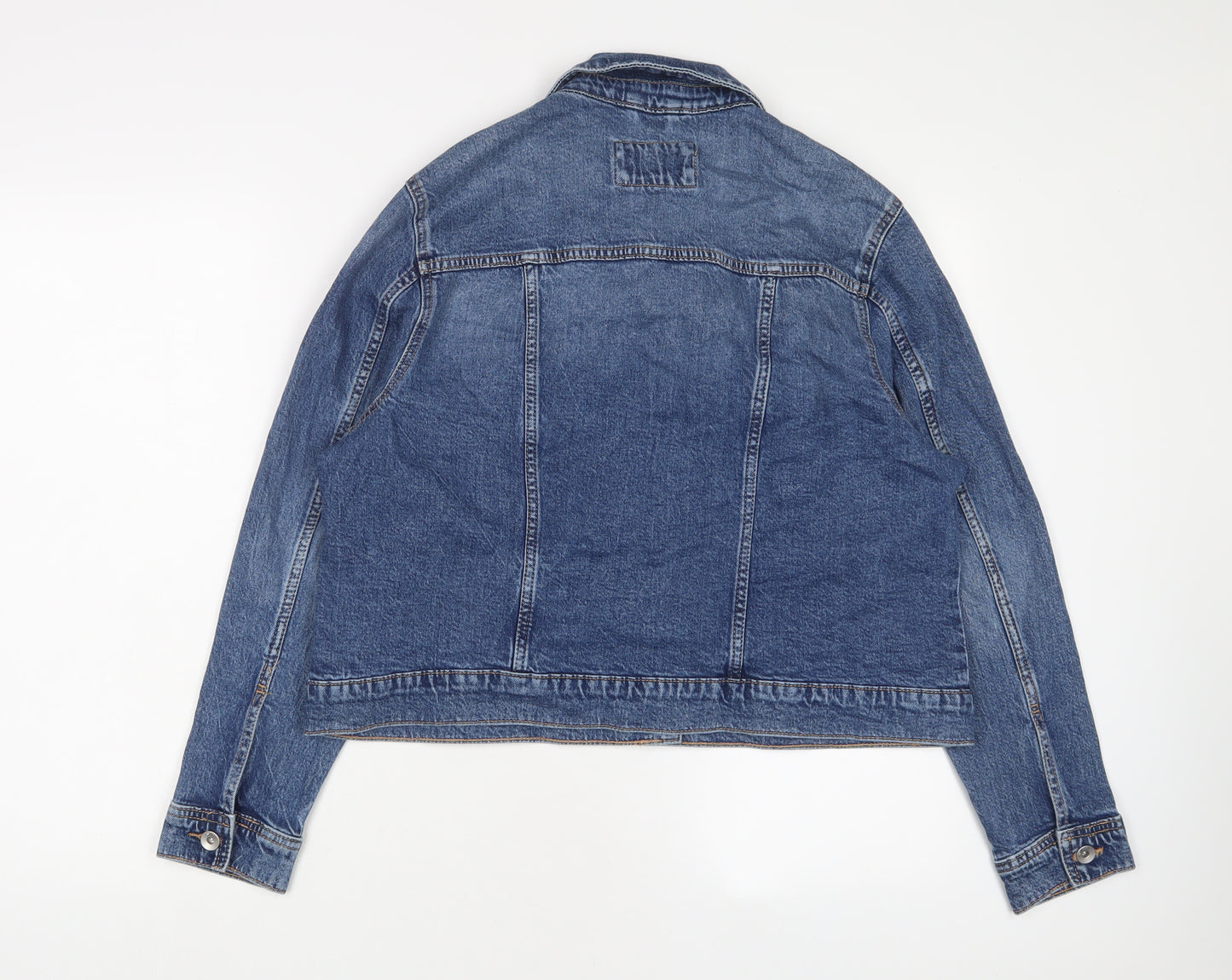 Marks and Spencer Womens Blue Jacket Size 18 Button