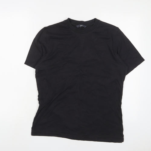 TCM Mens Black Cotton T-Shirt Size S Crew Neck