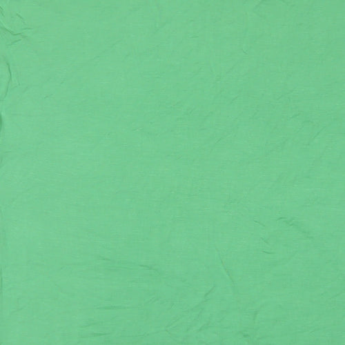 Los Angeles Womens Green Viscose Basic T-Shirt Size 14 Crew Neck