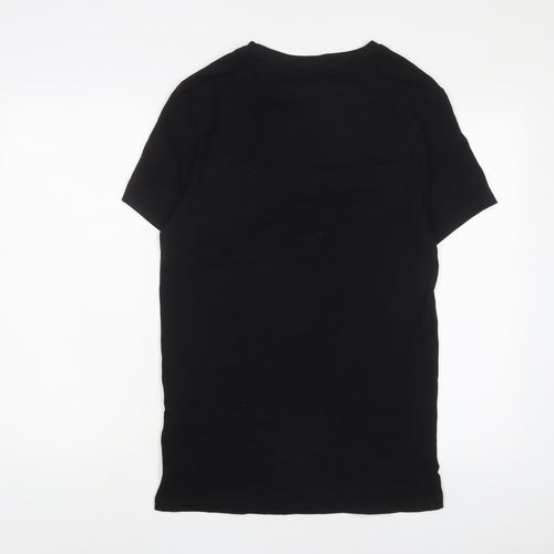 ASOS Mens Black Cotton T-Shirt Size L Crew Neck