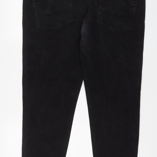 ASOS Mens Black Cotton Tapered Jeans Size 42 in L32 in Regular Zip