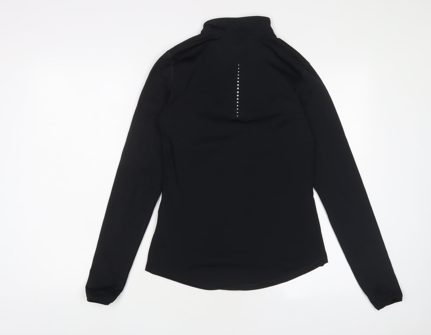 GOODMOVE Womens Black Polyester Basic Casual Size 6 High Neck Zip