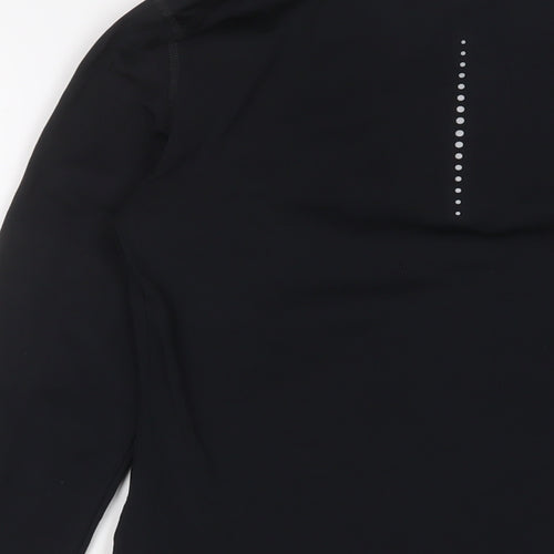 GOODMOVE Womens Black Polyester Basic Casual Size 6 High Neck Zip