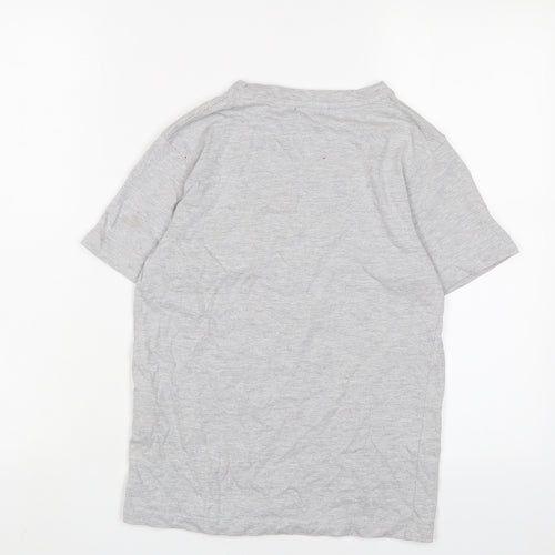 McKenzie Boys Grey Cotton Basic T-Shirt Size 13-14 Years Crew Neck Pullover - 13-15 Years