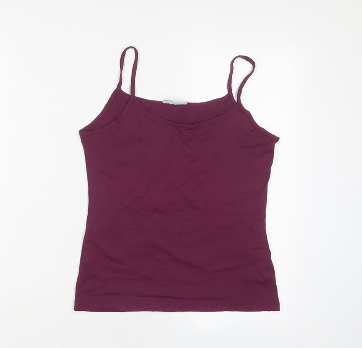 Yessica Womens Purple Nylon Camisole Tank Size M Scoop Neck