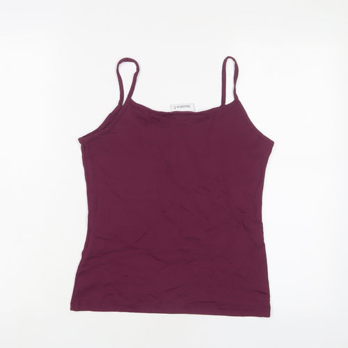 Yessica Womens Purple Nylon Camisole Tank Size M Scoop Neck