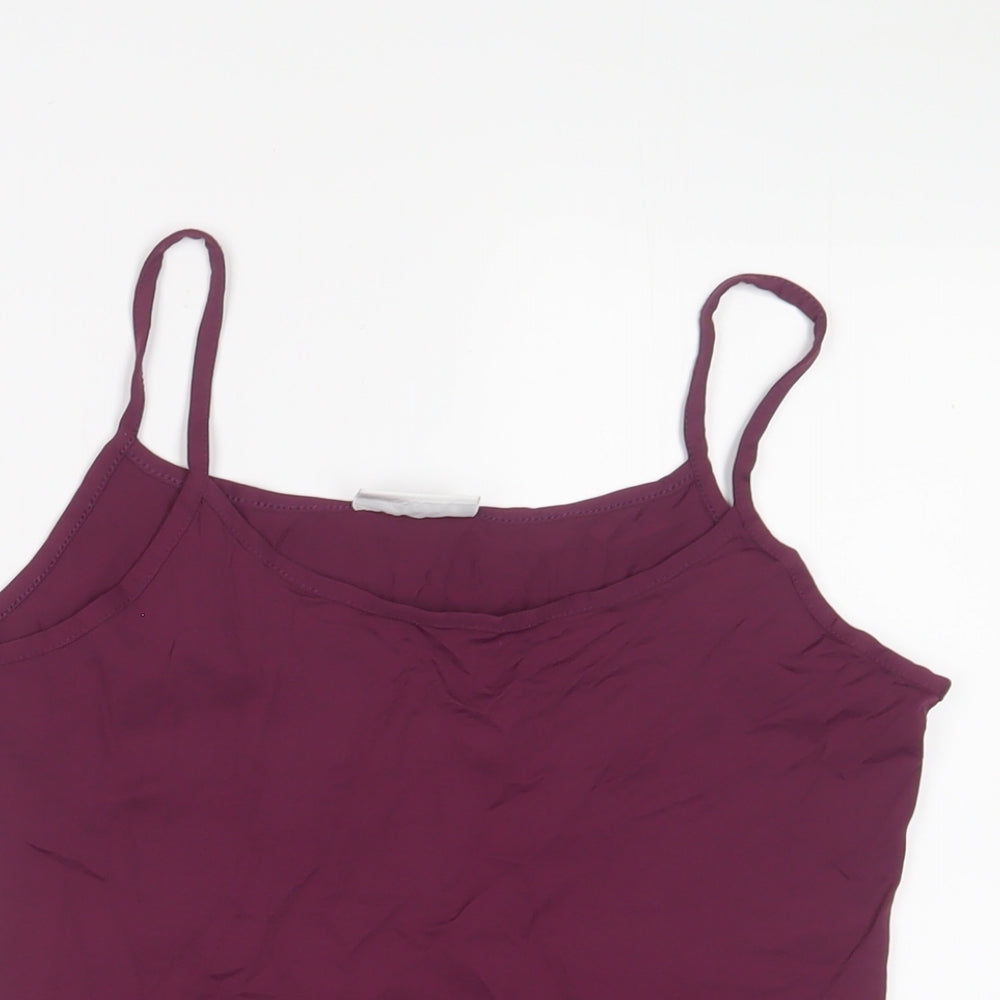 Yessica Womens Purple Nylon Camisole Tank Size M Scoop Neck